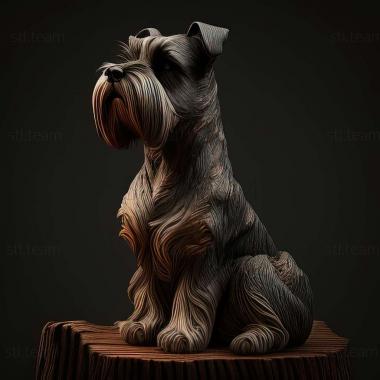 3D model Zwergschnauzer dog (STL)